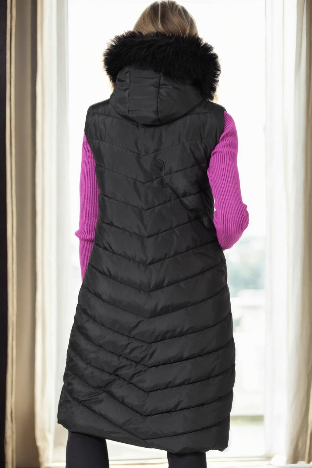 Z6752 DEWBERRY BAYAN YELEK-SİYAH-1