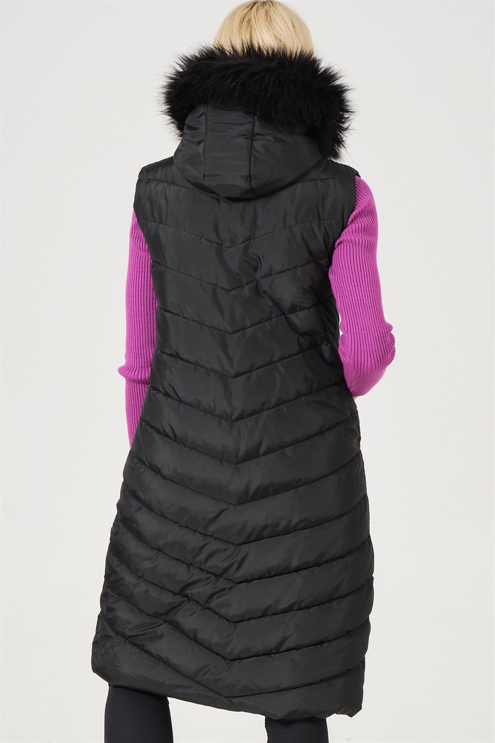 Z6752 DEWBERRY BAYAN YELEK-SİYAH