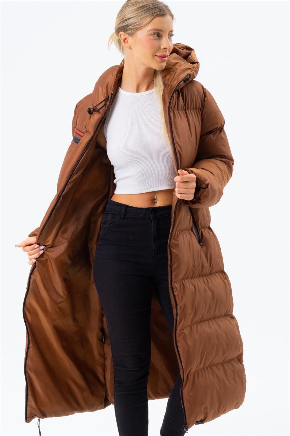 Z6756 DEWBERRY BAYAN ŞİŞME KABAN-CAMEL