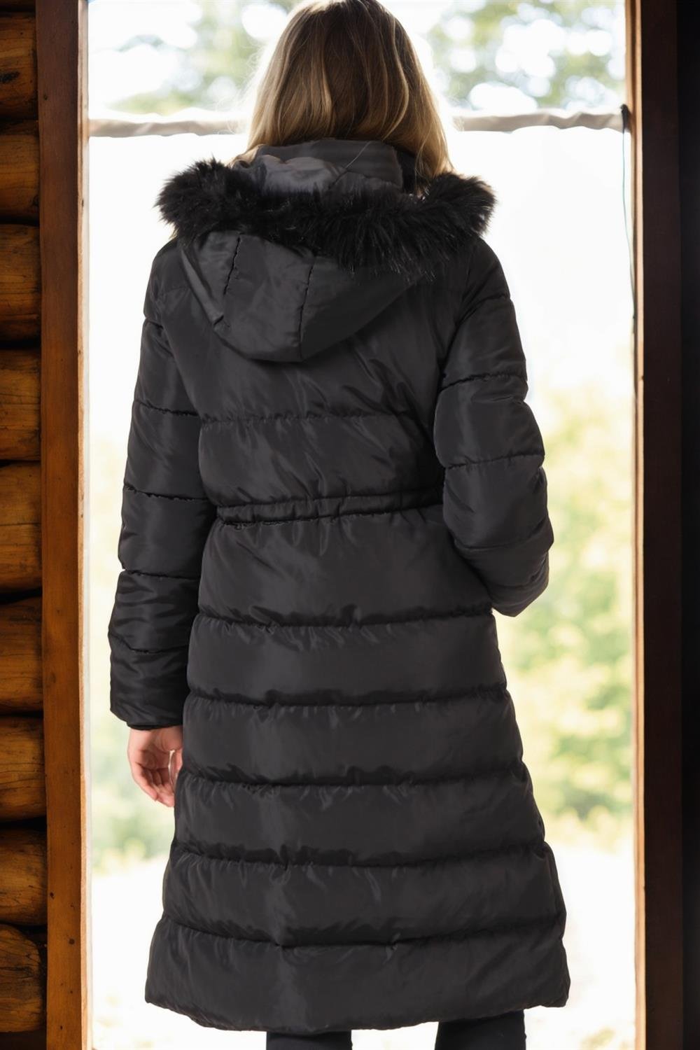 Z6758 DEWBERRY BAYAN KABAN-DÜZ SİYAH