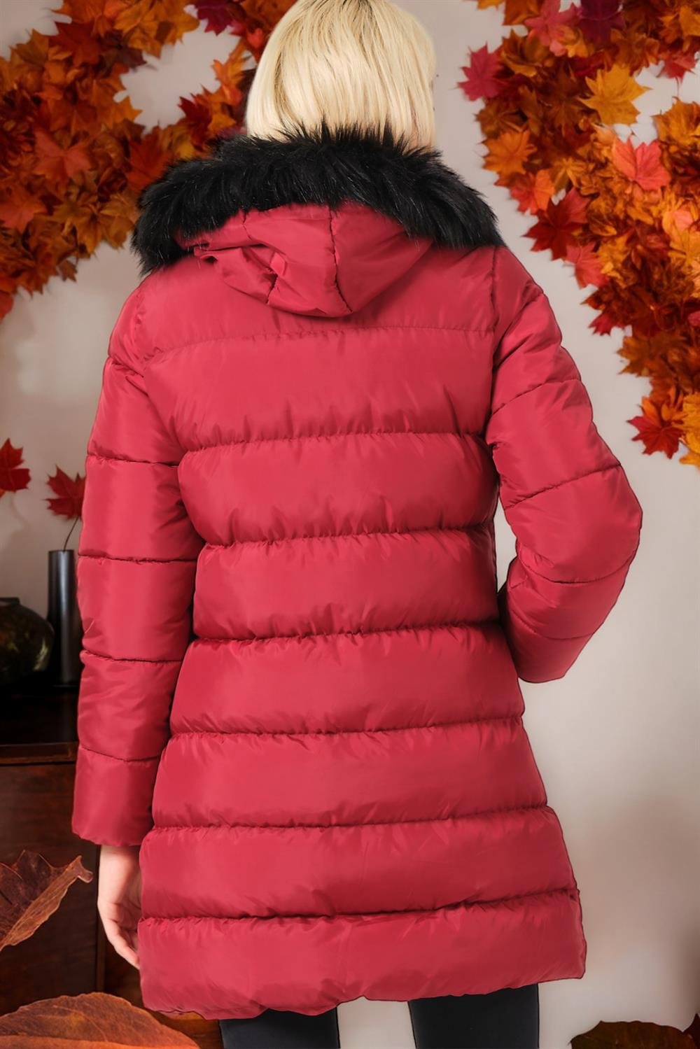 Z6759 DEWBERRY BAYAN KABAN-DÜZ BORDO