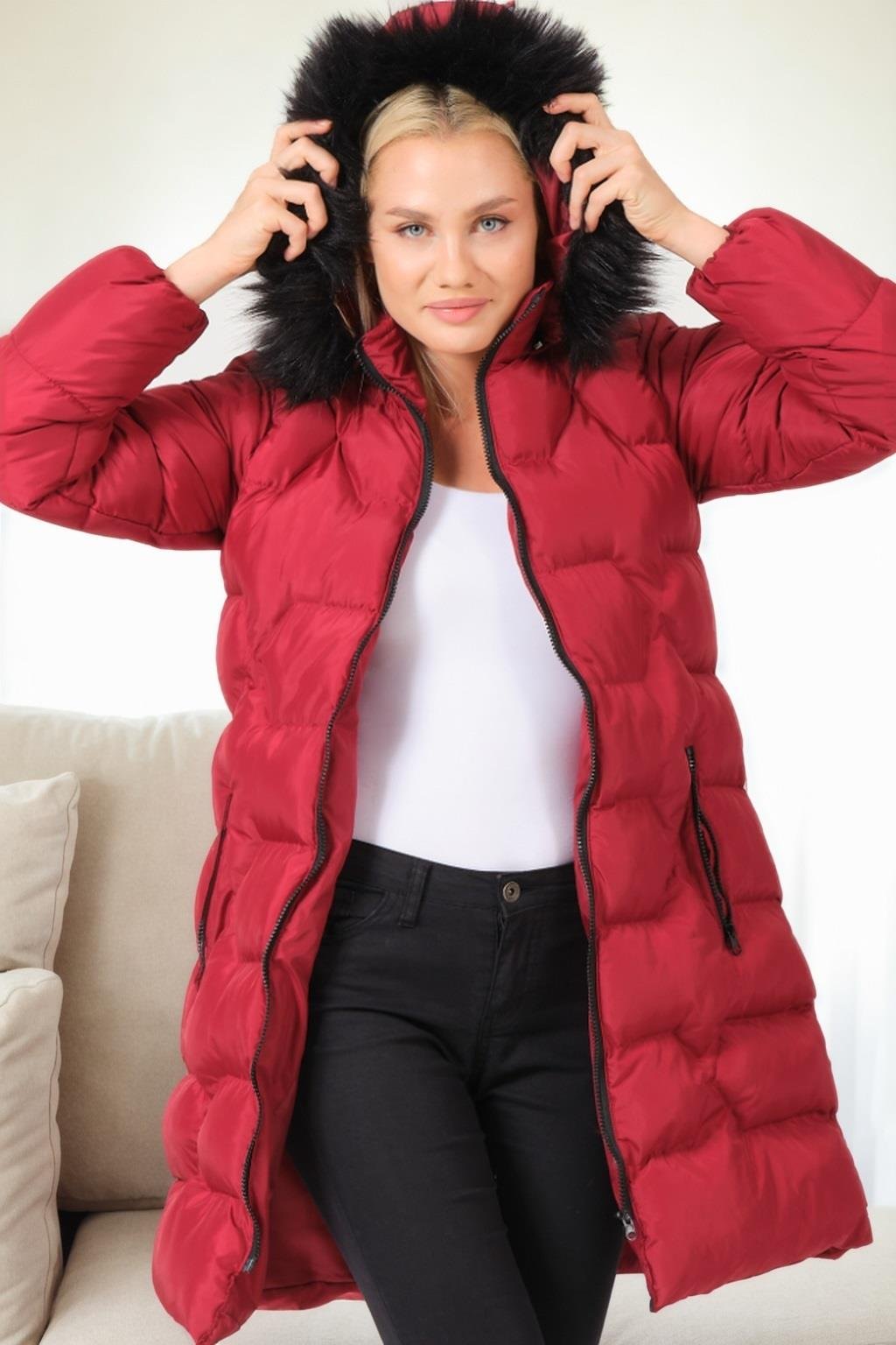 Z6760 DEWBERRY BAYAN KABAN-DÜZ BORDO