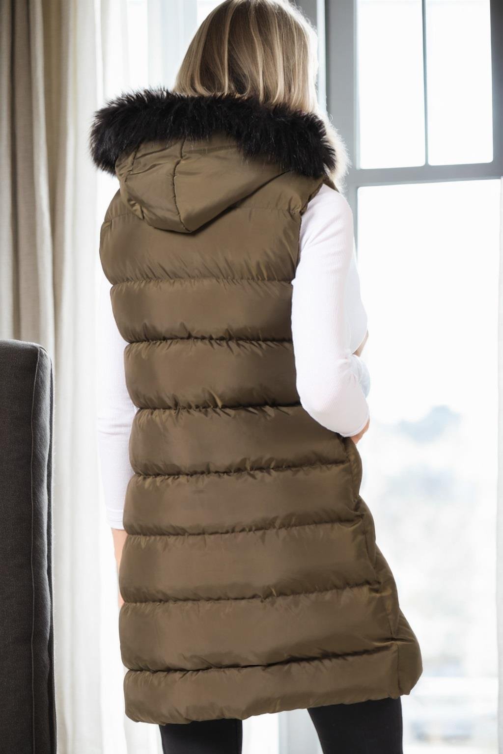 Z6761 DEWBERRY BAYAN YELEK-HAKİ-1