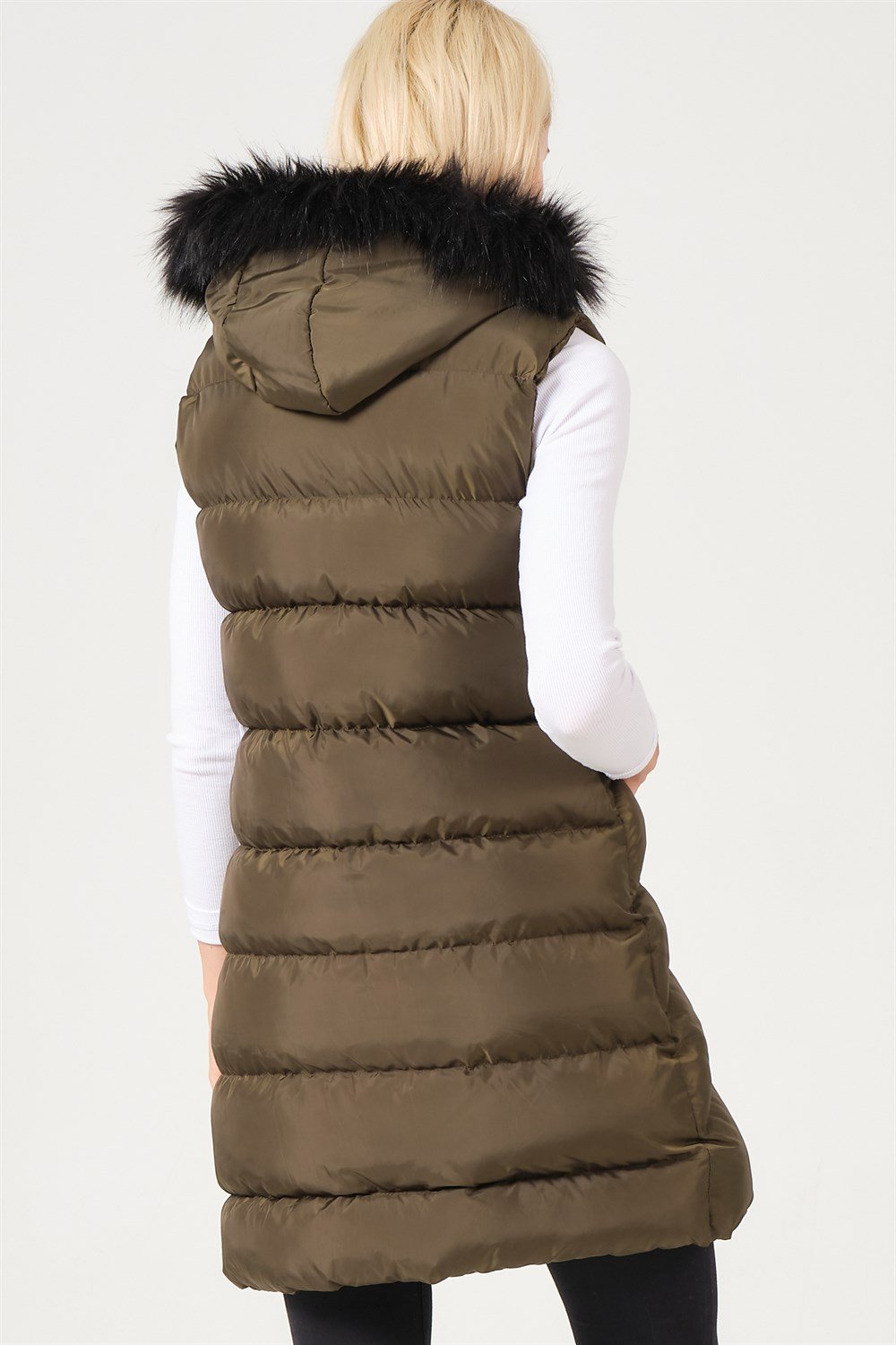 Z6761 DEWBERRY BAYAN YELEK-HAKİ