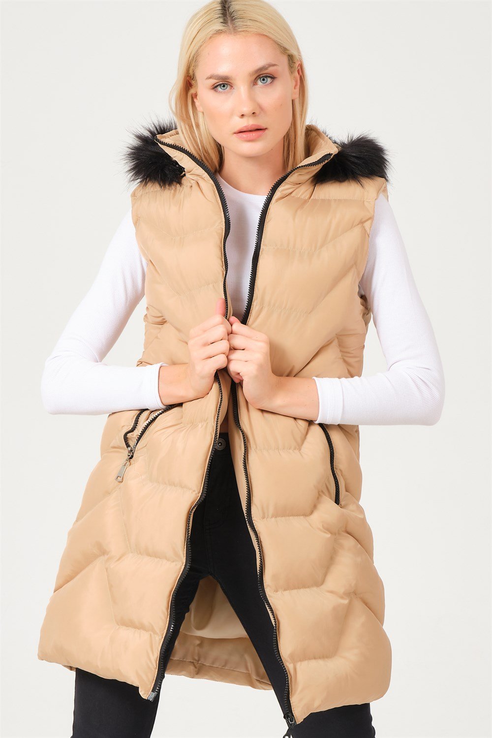 Z6761 DEWBERRY BAYAN YELEK-VİZON