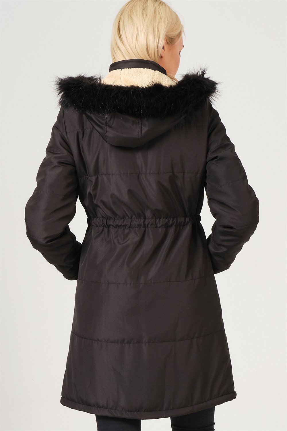 Z6762 DEWBERRY BAYAN KABAN-SİYAH