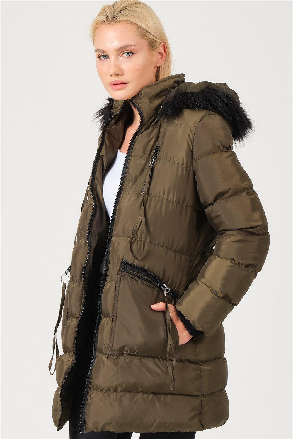 Z6763 DEWBERRY BAYAN KABAN-HAKİ