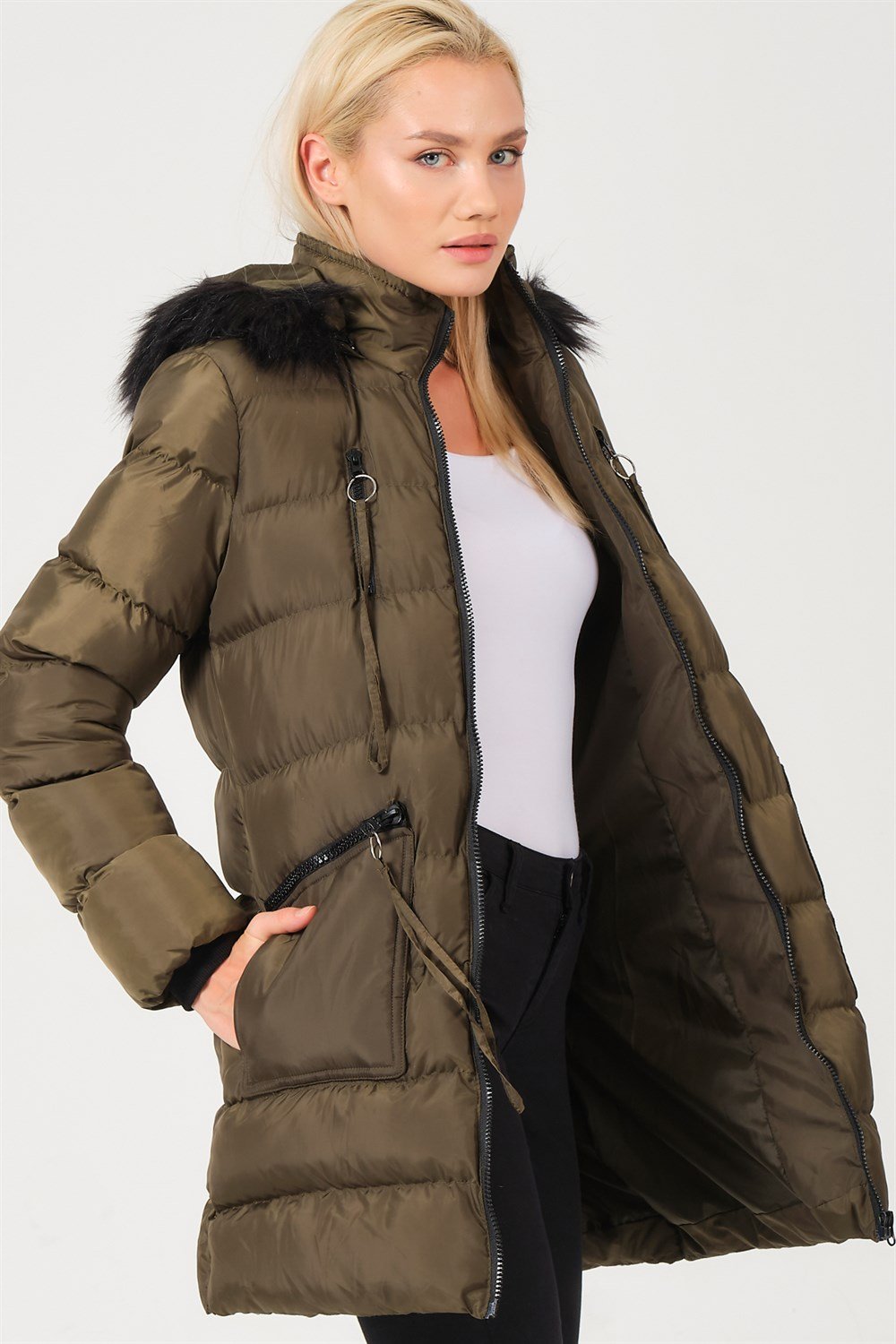 Z6763 DEWBERRY BAYAN KABAN-HAKİ