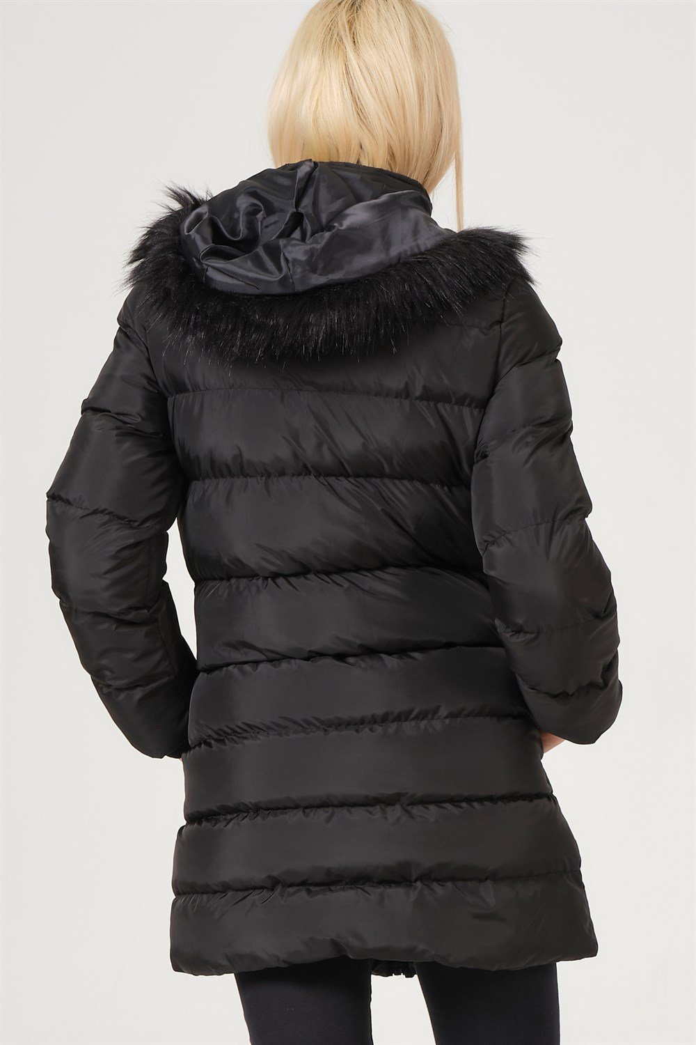 Z6763 DEWBERRY BAYAN KABAN-SİYAH