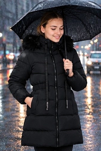 Z6764 DEWBERRY BAYAN KABAN-KOYU SİYAH