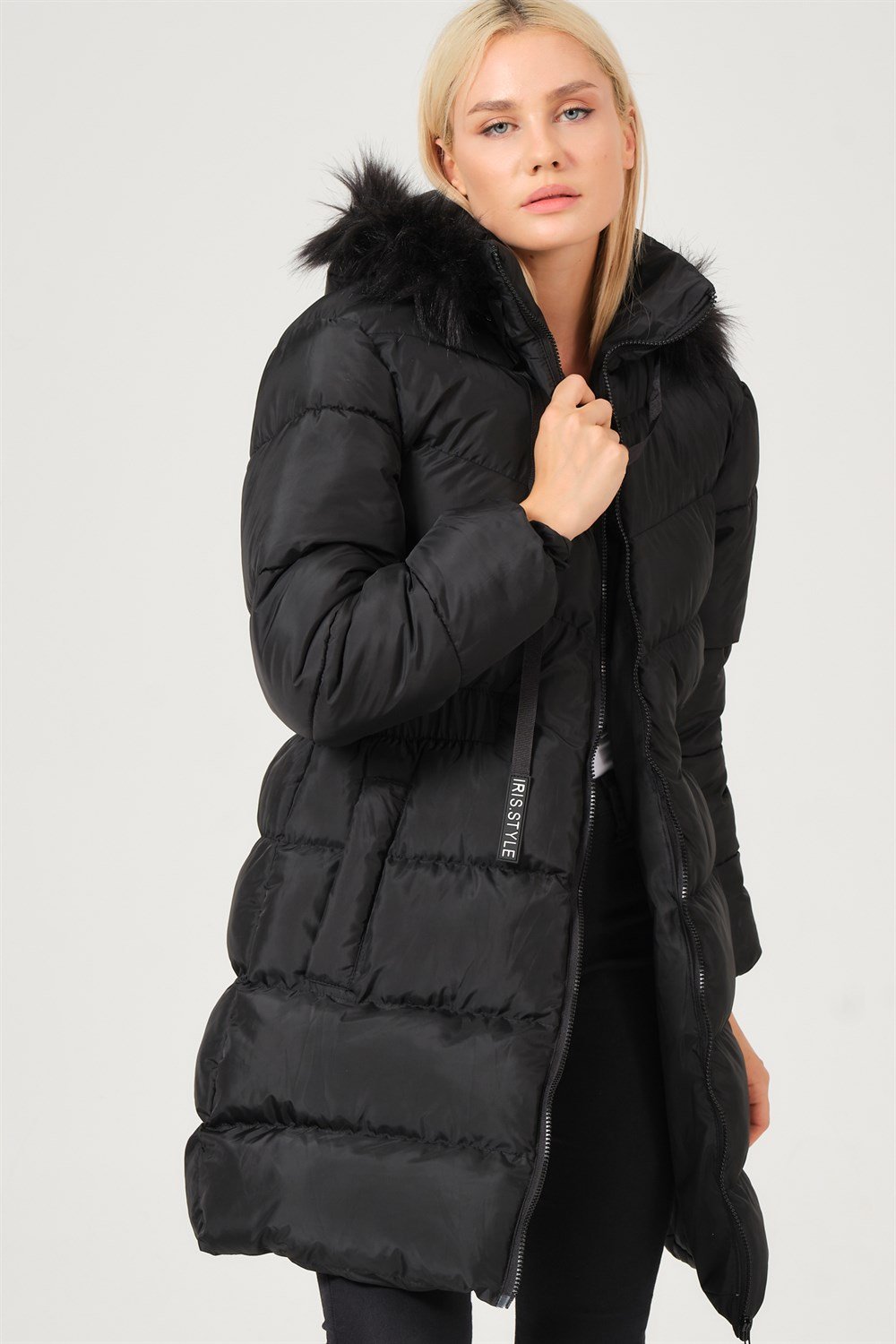 Z6764 DEWBERRY BAYAN KABAN-SİYAH