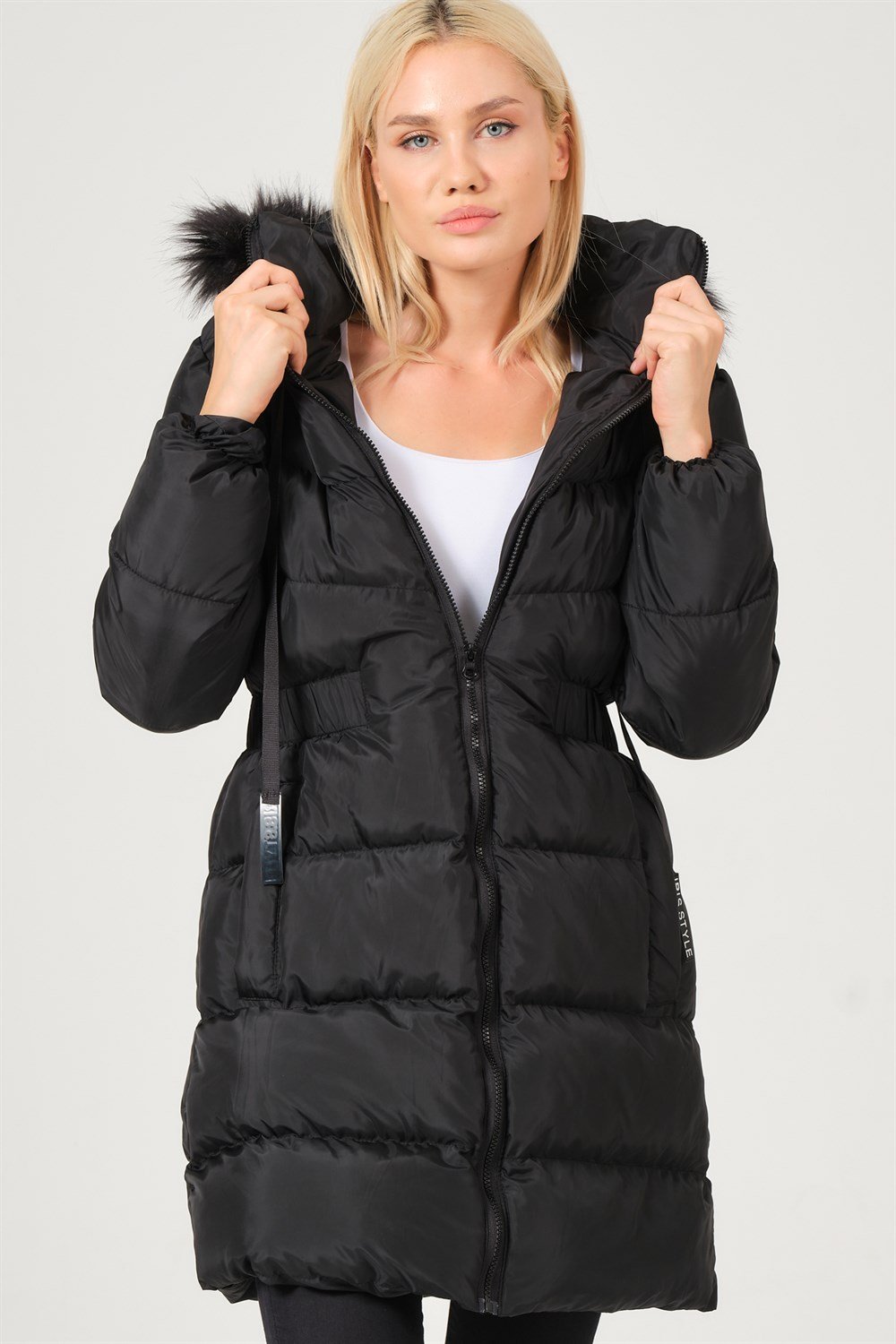 Z6764 DEWBERRY BAYAN KABAN-SİYAH