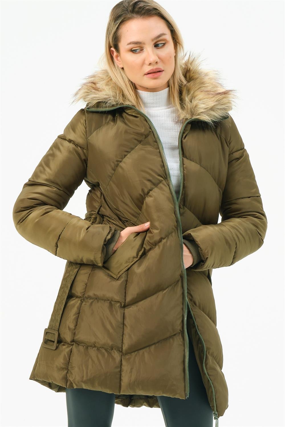 Z6767 DEWBERRY BAYAN KABAN-HAKİ