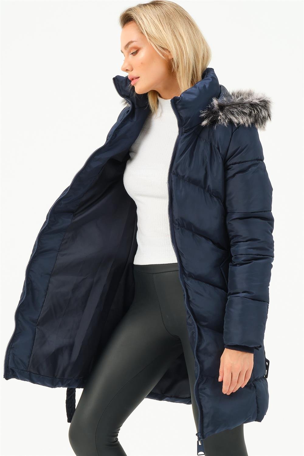Z6768 DEWBERRY BAYAN KABAN-LACİVERT