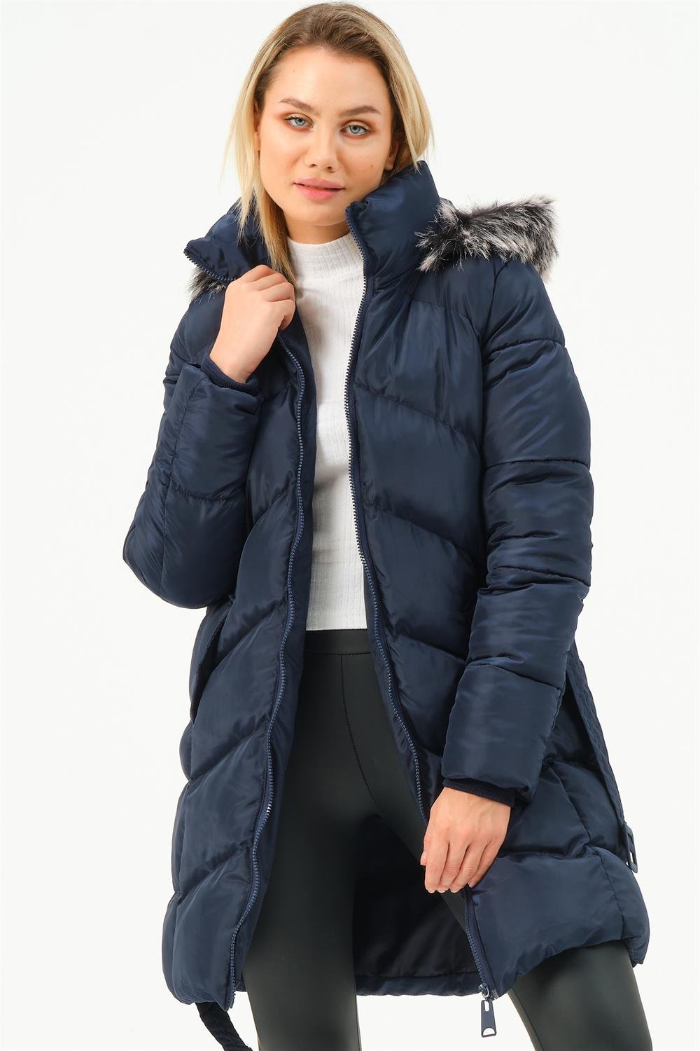 Z6768 DEWBERRY BAYAN KABAN-LACİVERT