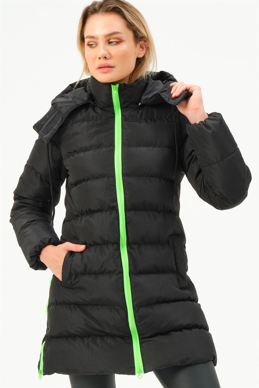 Z6770 DEWBERRY BAYAN KABAN-SİYAH-YEŞİL