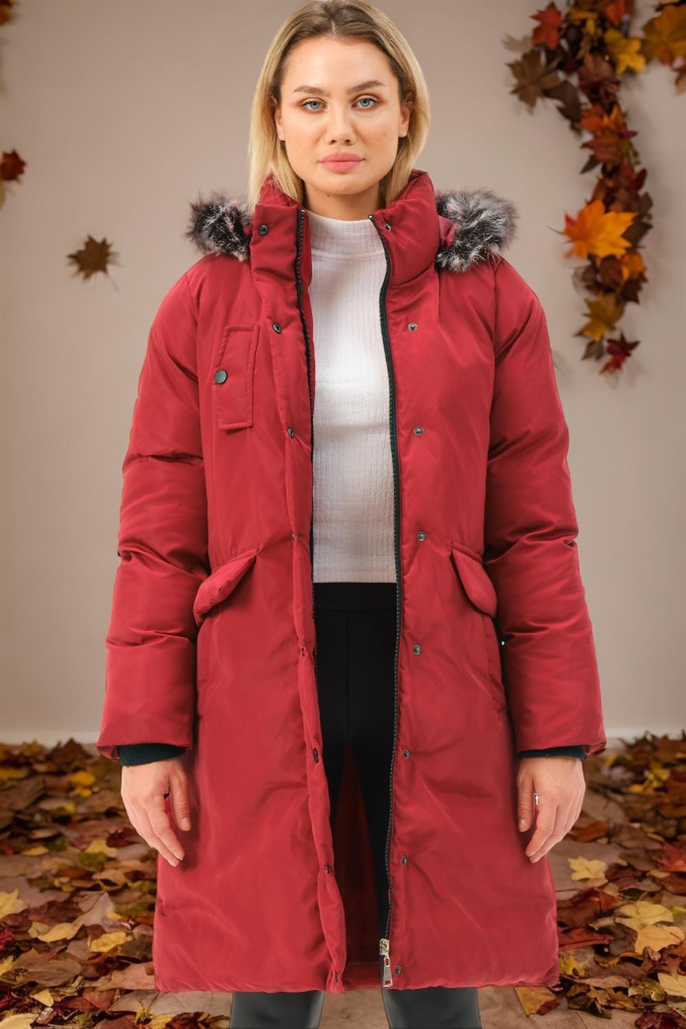 Z6774 DEWBERRY BAYAN KABAN-DÜZ BORDO