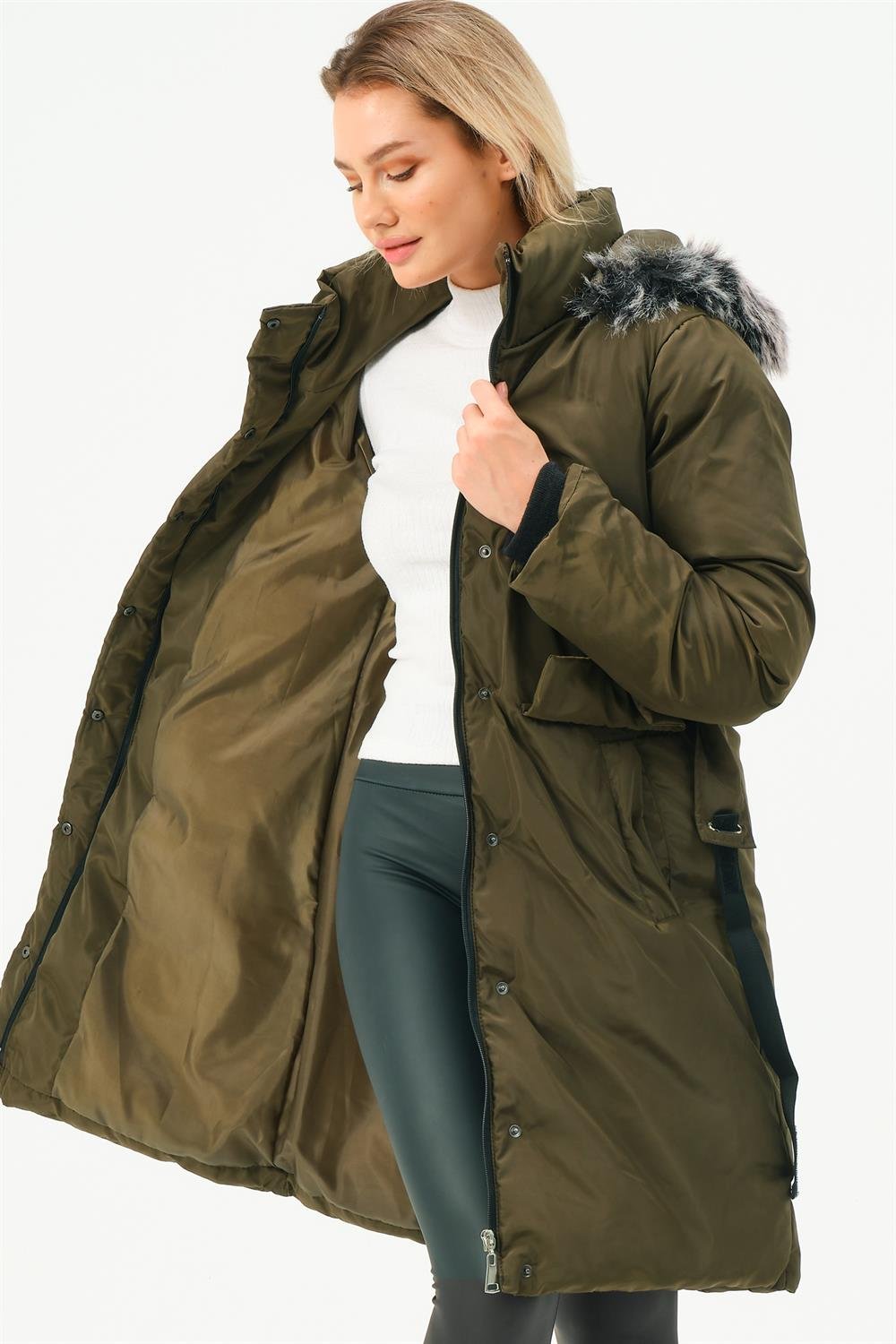 Z6774 DEWBERRY BAYAN KABAN-HAKİ