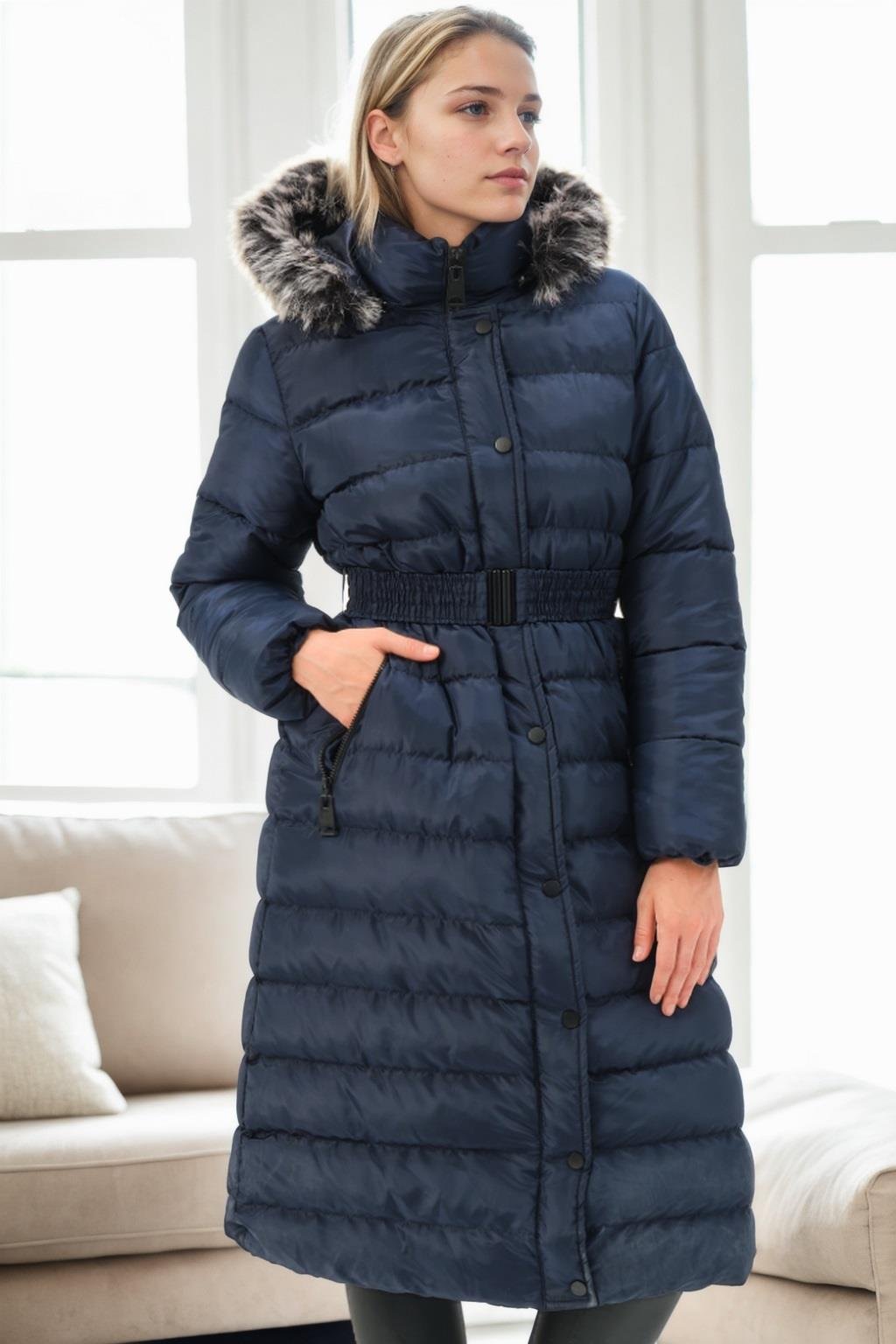 Z6779 DEWBERRY BAYAN KABAN-LACİVERT-1
