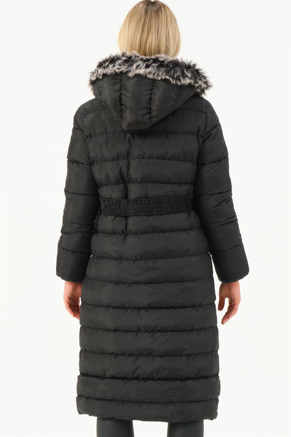Z6779 DEWBERRY BAYAN KABAN-SİYAH