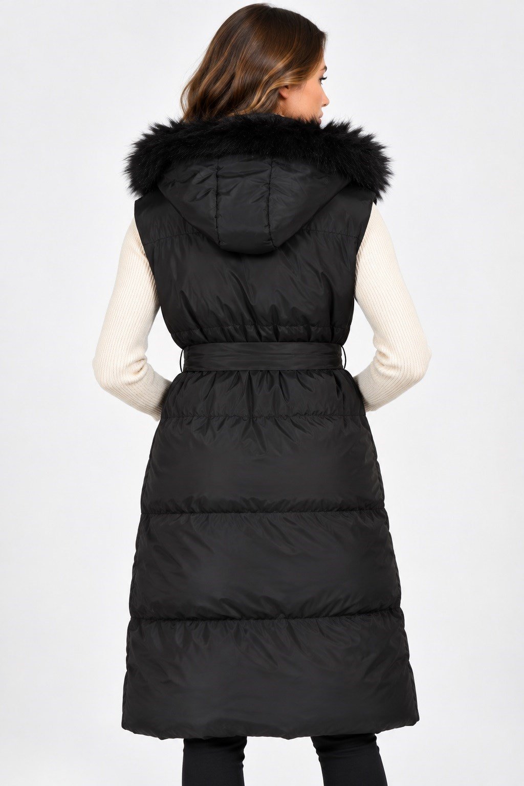 Z8744 DEWBERRY BAYAN YELEK-SİYAH-1