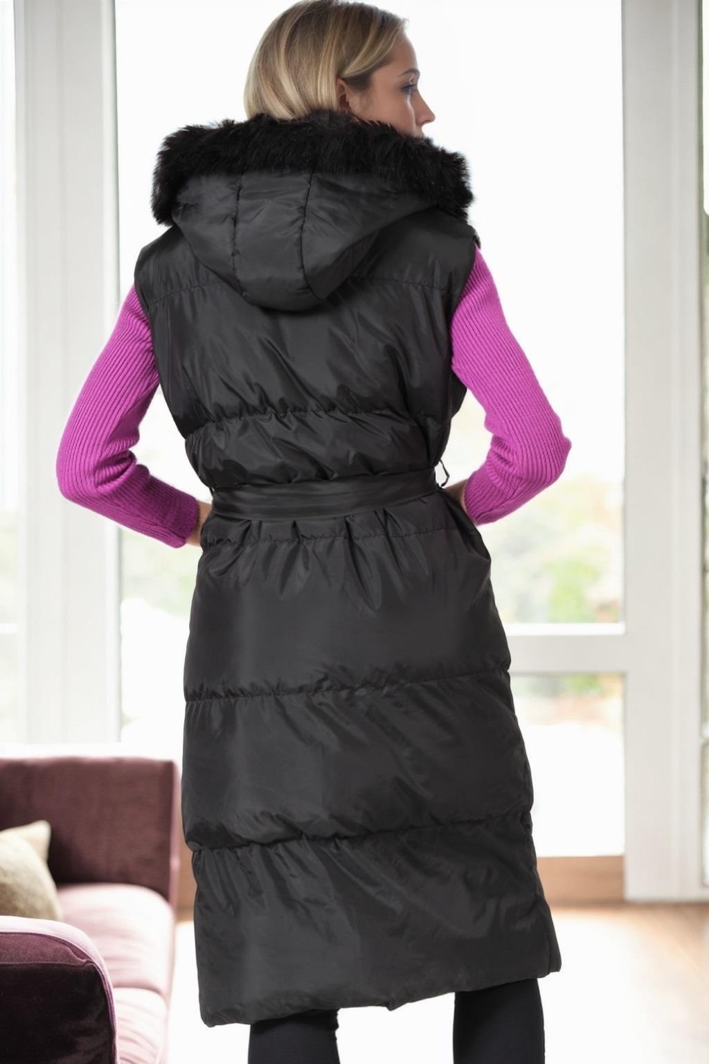 Z8744 DEWBERRY BAYAN YELEK-SİYAH