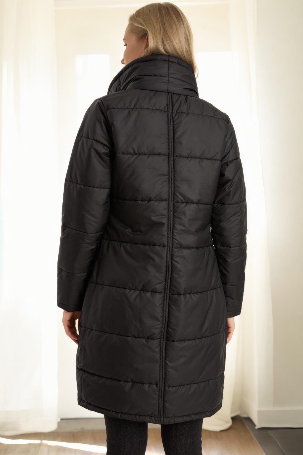 Z9647 DEWBERRY BAYAN KABAN-SİYAH