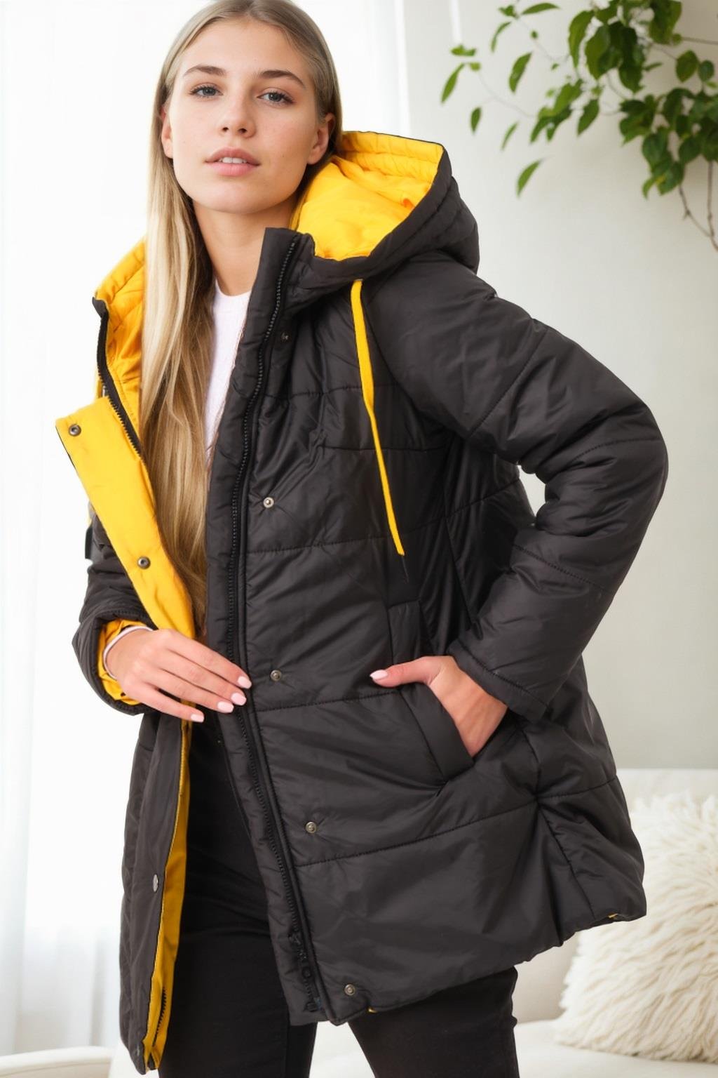 Z9660 DEWBERRY BAYAN KABAN-SİYAH