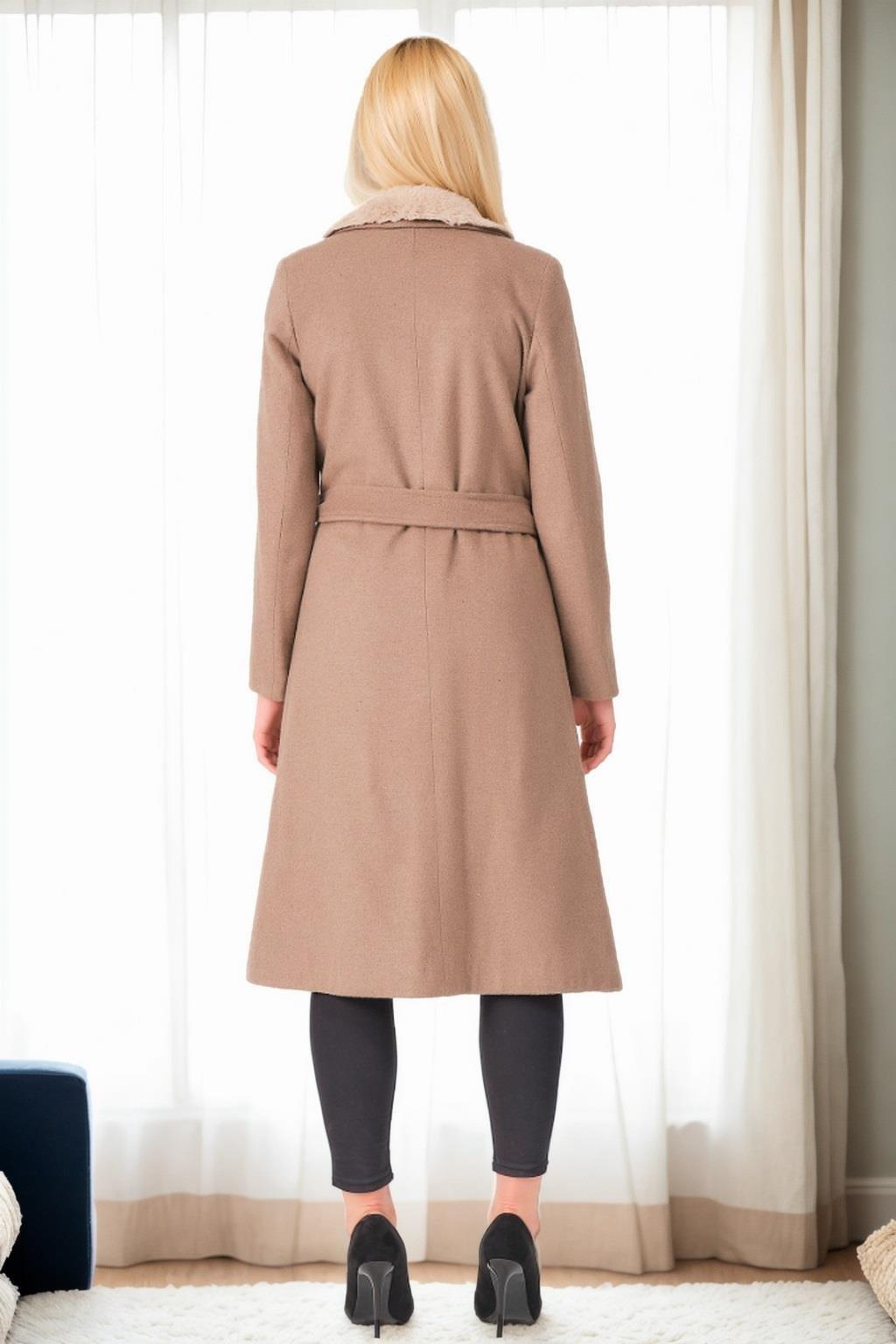 Z9671 DEWBERRY BAYAN PALTO-BEJ