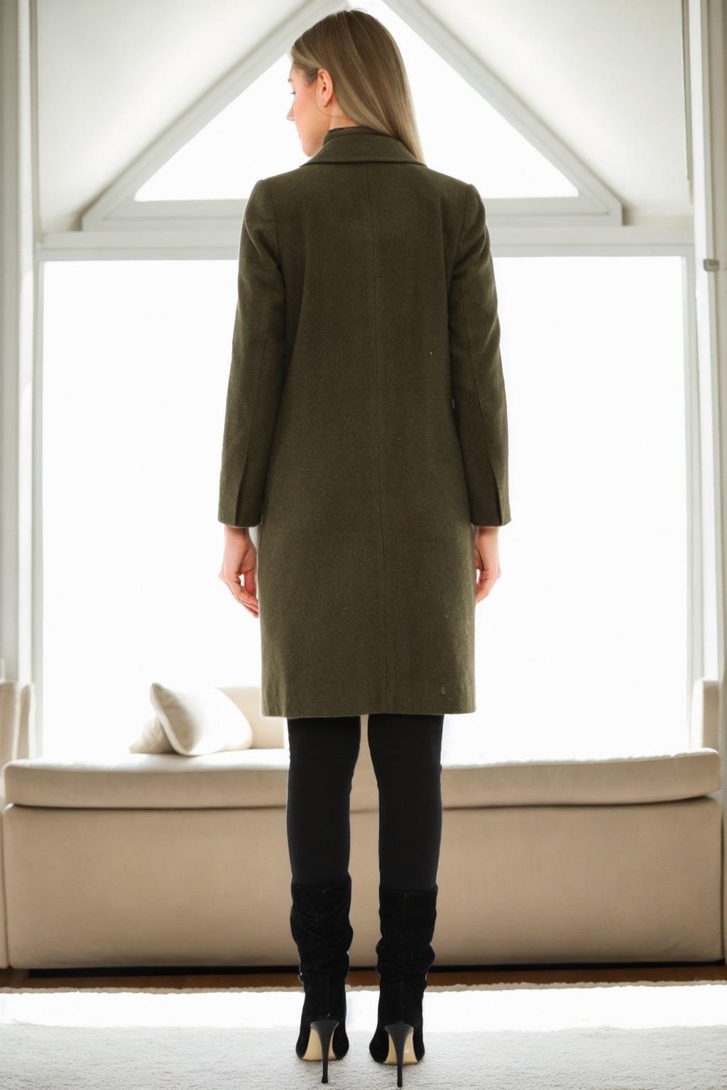 Z9672 DEWBERRY BAYAN PALTO-HAKİ