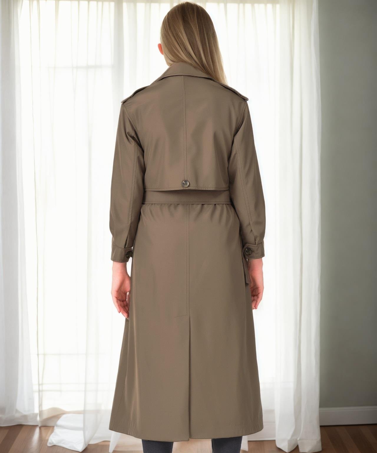 Z9674 DEWBERRY BAYAN TRENÇKOT-HAKİ