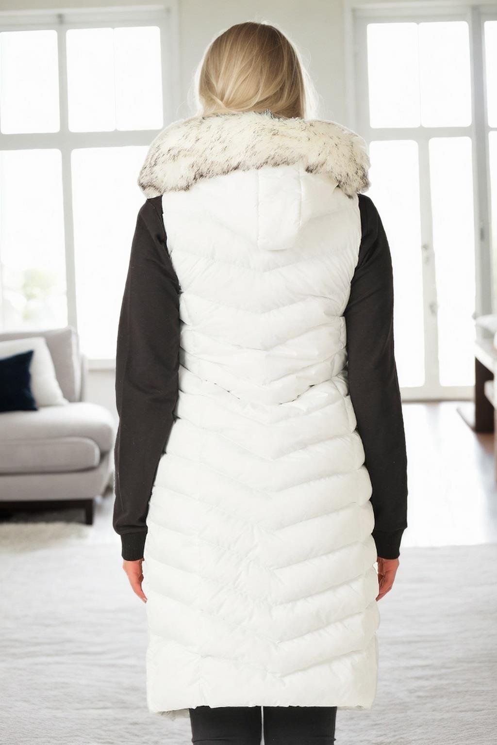 Z9684 DEWBERRY BAYAN YELEK-BEYAZ