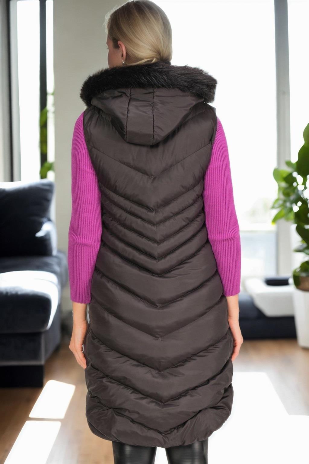 Z9725 DEWBERRY BAYAN YELEK-SİYAH