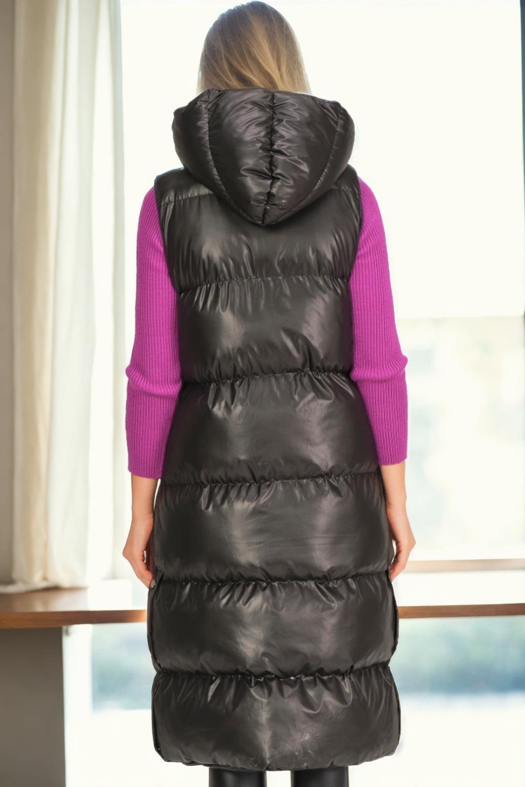 Z9733 DEWBERRY HK STYLE BAYAN YELEK-SİYAH