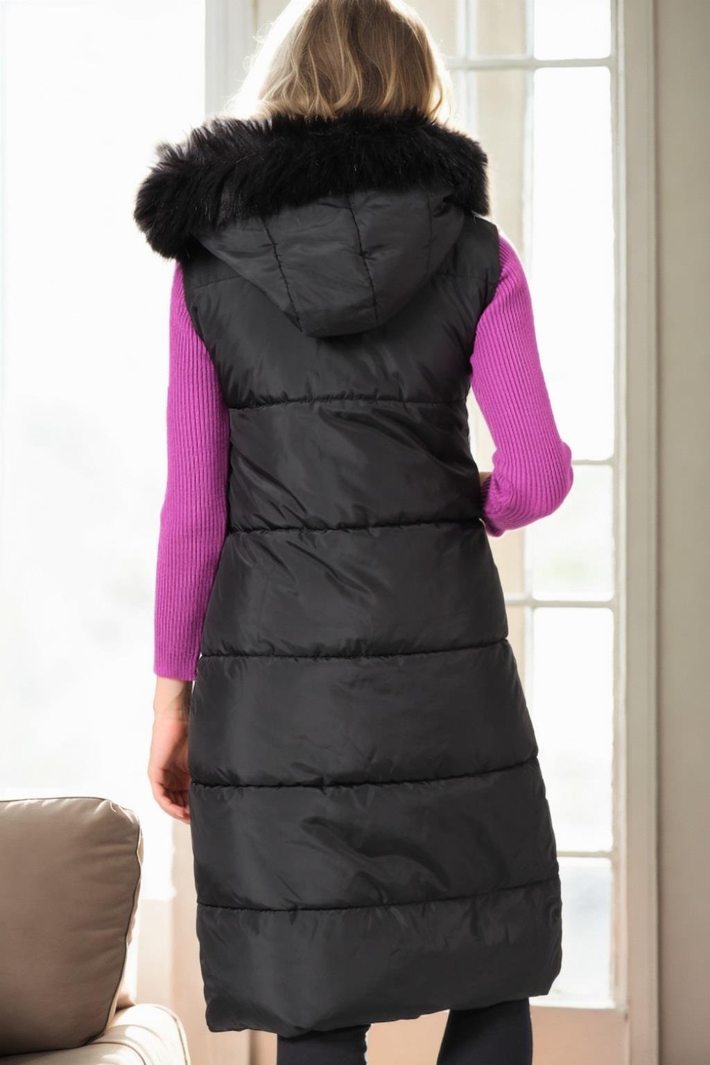 Z9741 DEWBERRY BAYAN YELEK-SİYAH