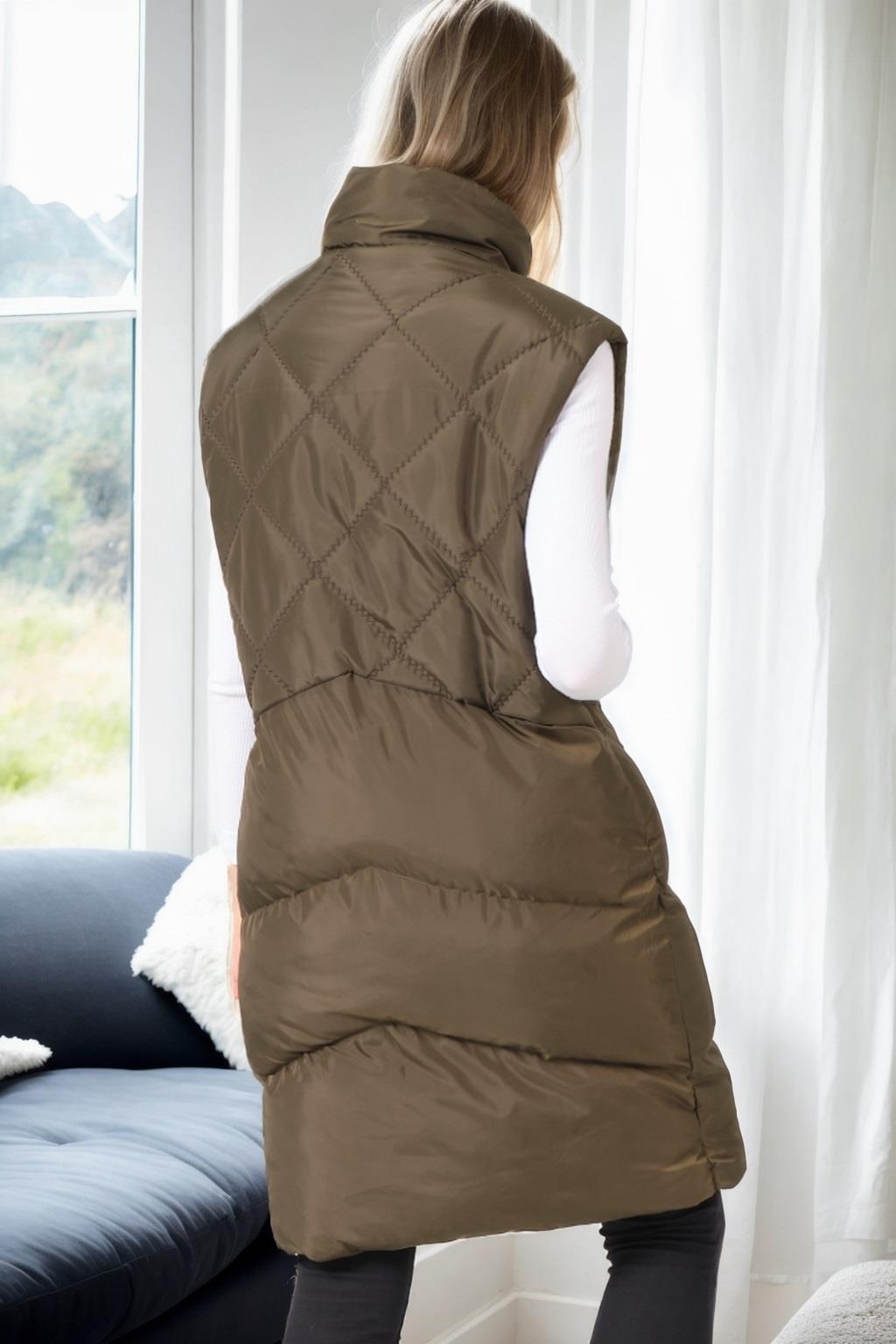 Z9743 DEWBERRY BAYAN YELEK-HAKİ