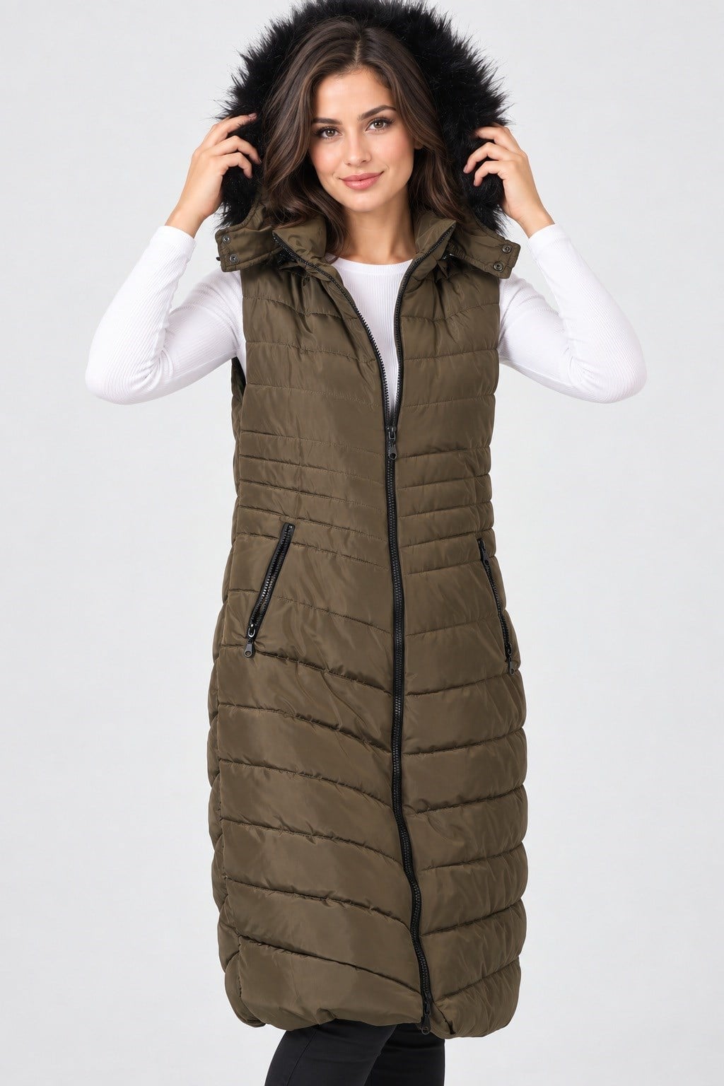 Z9752 DEWBERRY BAYAN YELEK-HAKİ-1