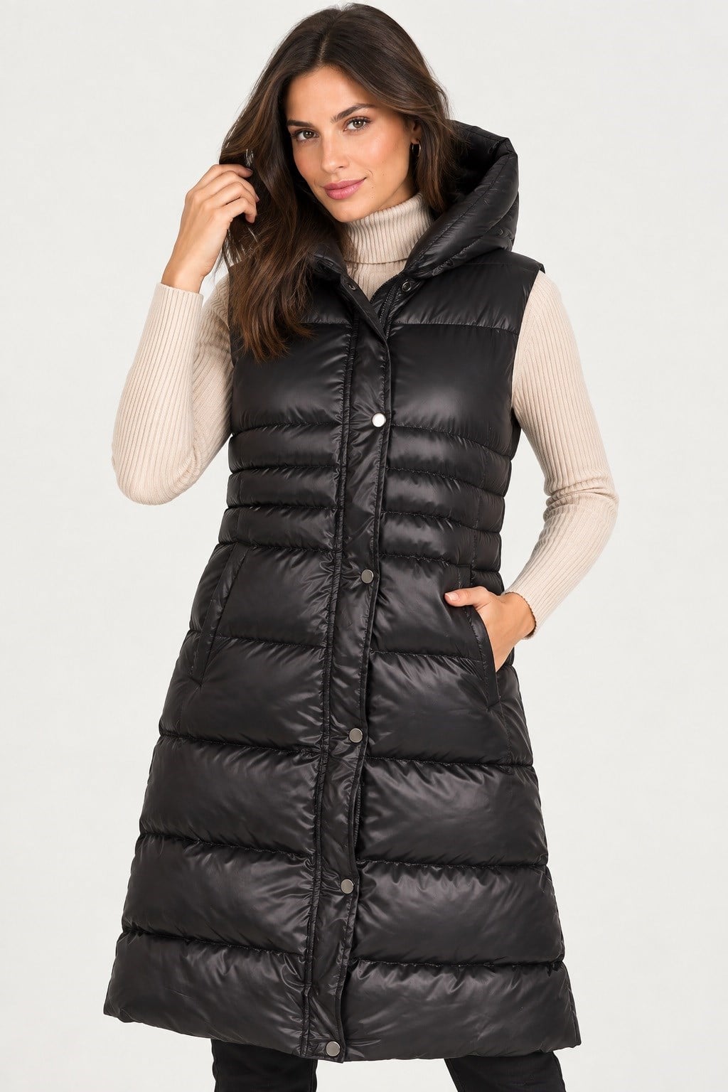 Z9757 DEWBERRY BAYAN YELEK-SİYAH-1