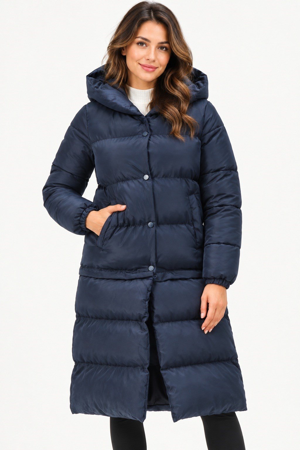 Z9772 DEWBERRY KISALTILABİLİR BAYAN KABAN-LACİVERT-1
