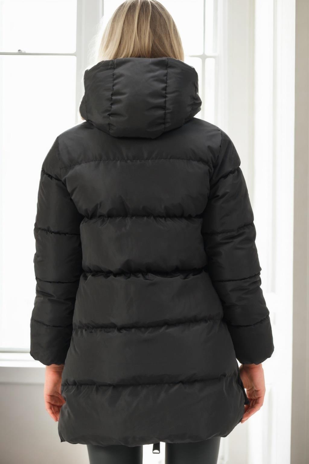 Z9773 DEWBERRY BAYAN KABAN-SİYAH