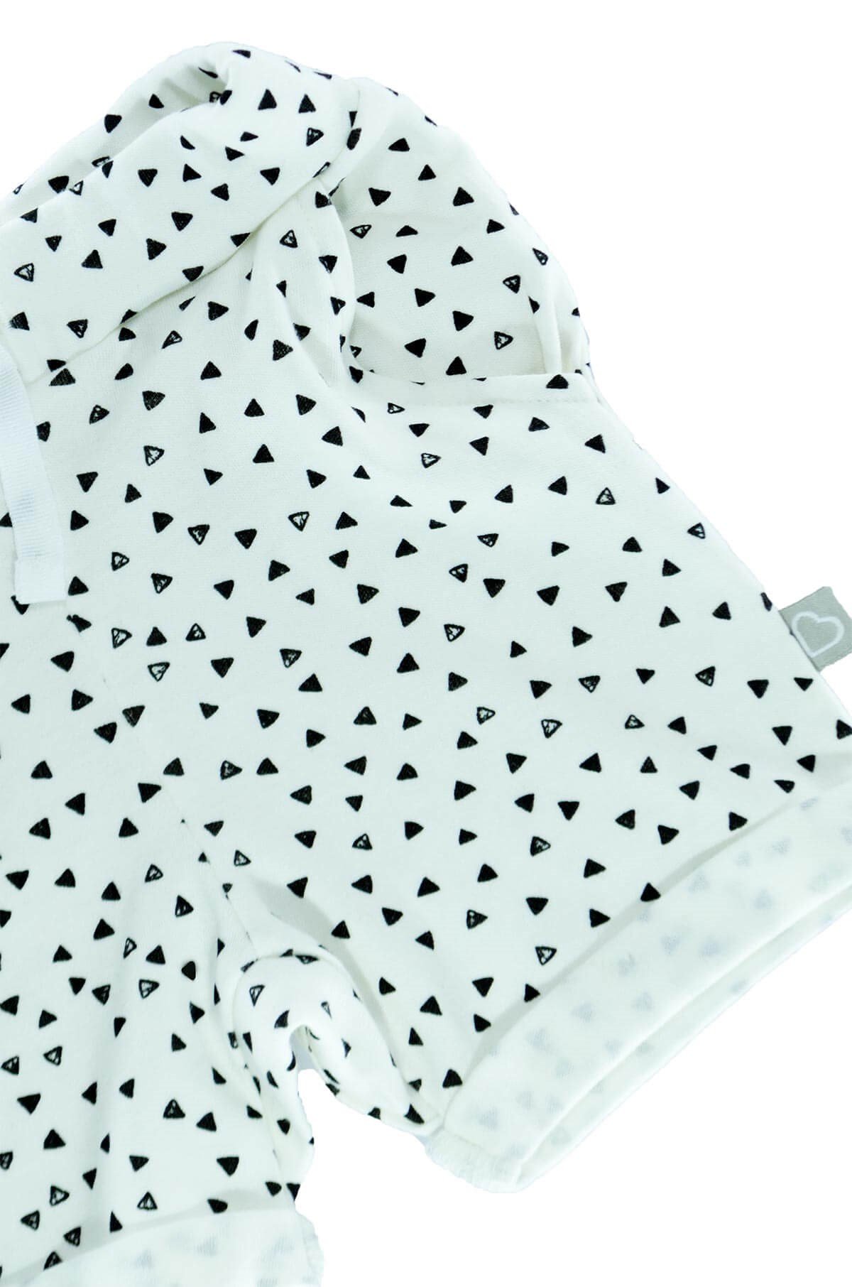 Alt Üst Takım Boumini Erkek Bebek Çocuk Tişört Şort Takım Üçgenler Siyah Boumini