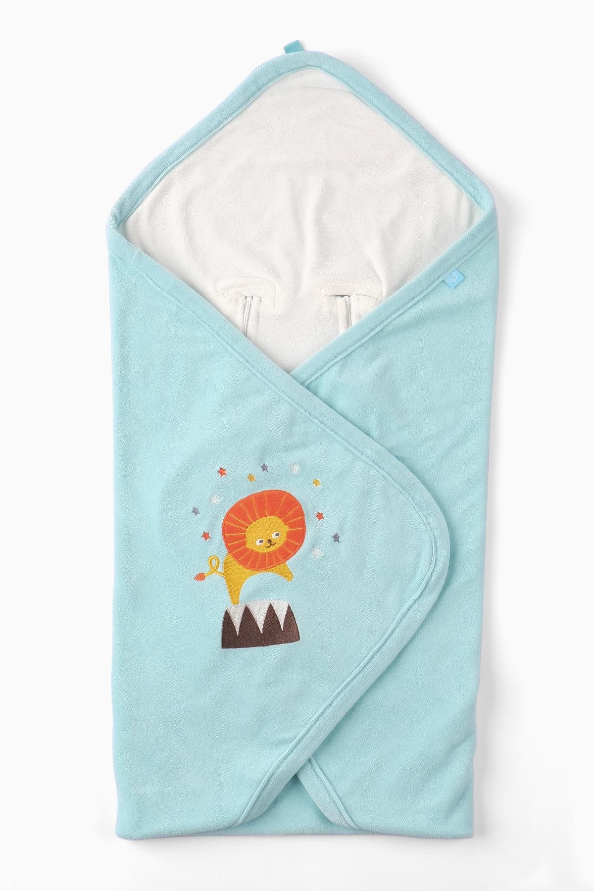 Aslan Nakışlı Piko Bebek Puset BattaniyesiBattaniye Piko Bebek Puset Battaniyesi 90x90 cm Aslan Nakışlı Uygun Bebe