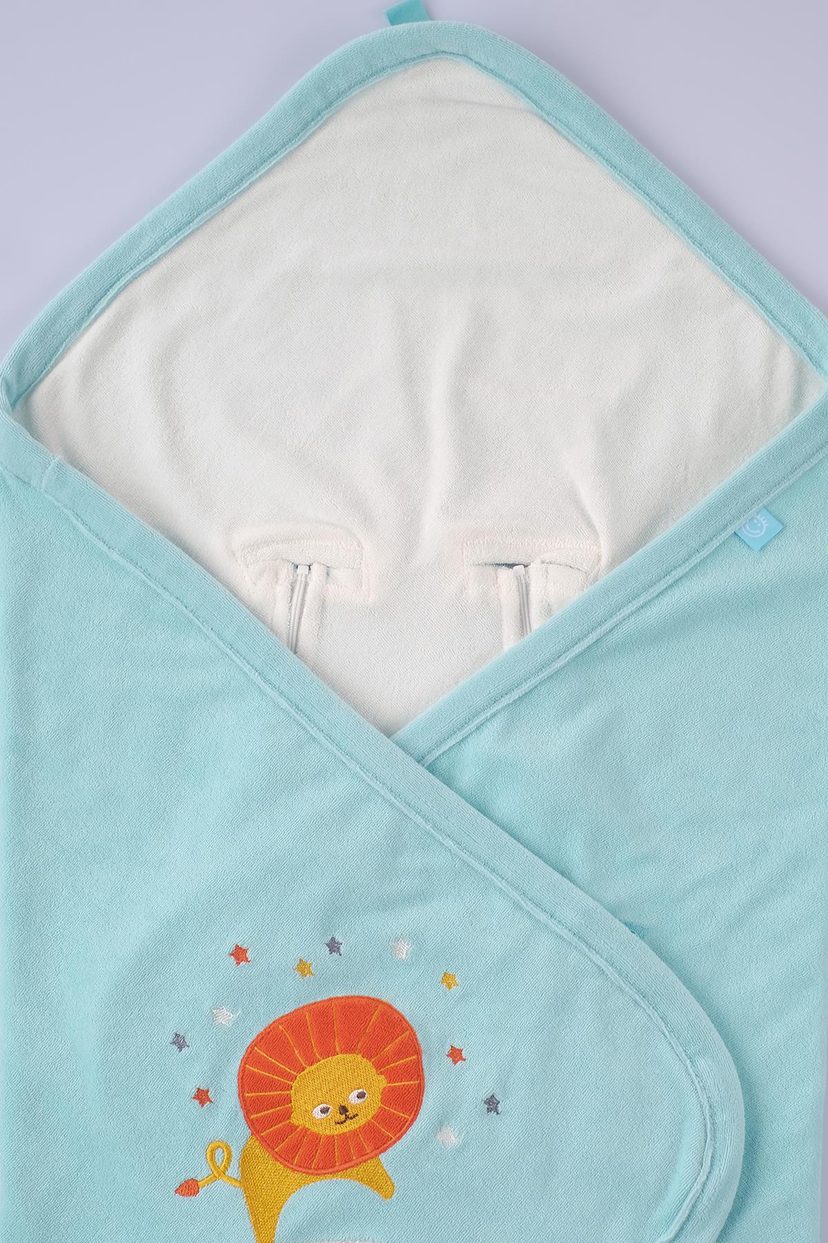 Aslan Nakışlı Piko Bebek Puset BattaniyesiBattaniye Piko Bebek Puset Battaniyesi 90x90 cm Aslan Nakışlı Uygun Bebe