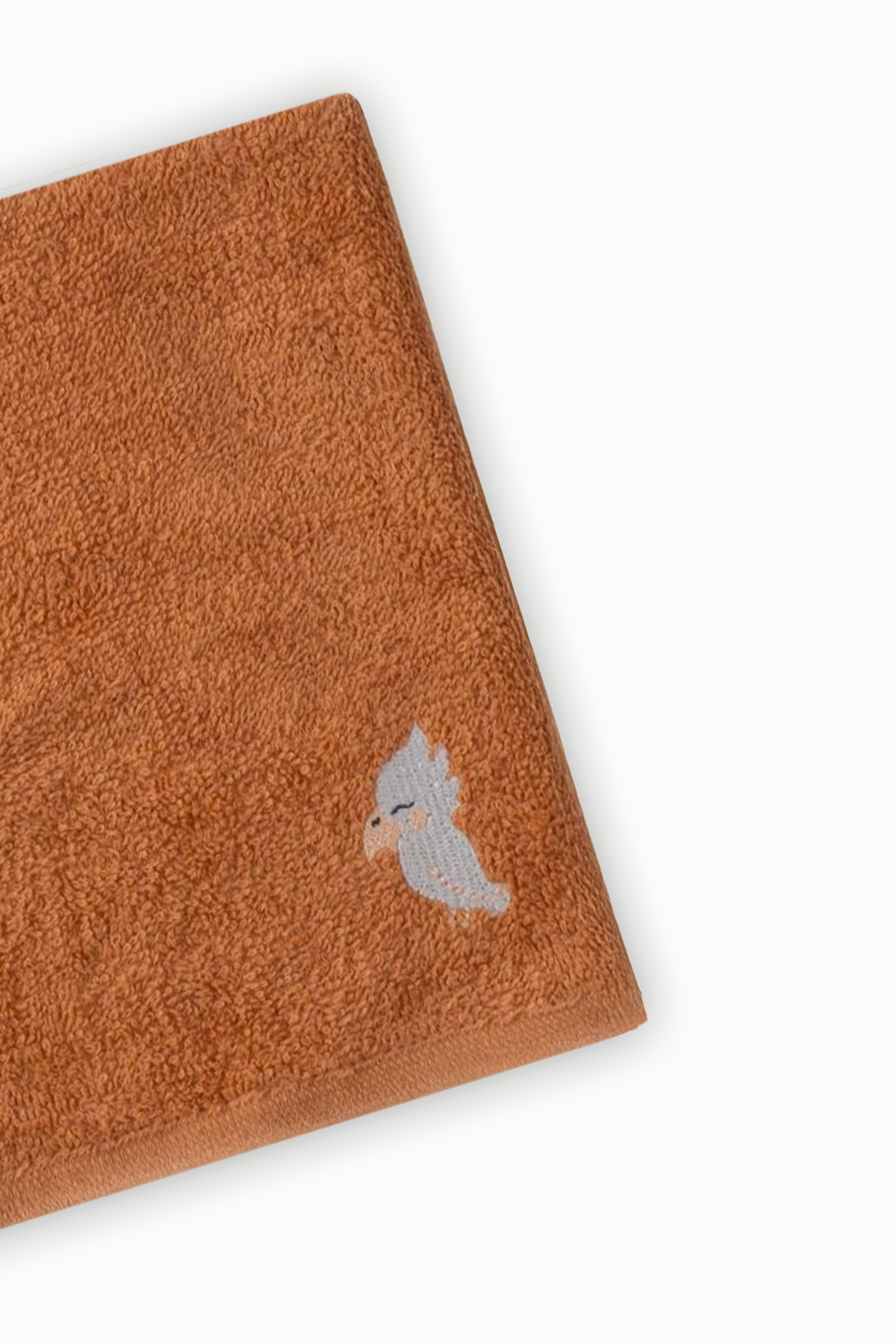 Uygun BebeBebek Havlu Banyo Kesesi Ağaçkakan Nakışlı KiremitHavlu & Bornoz