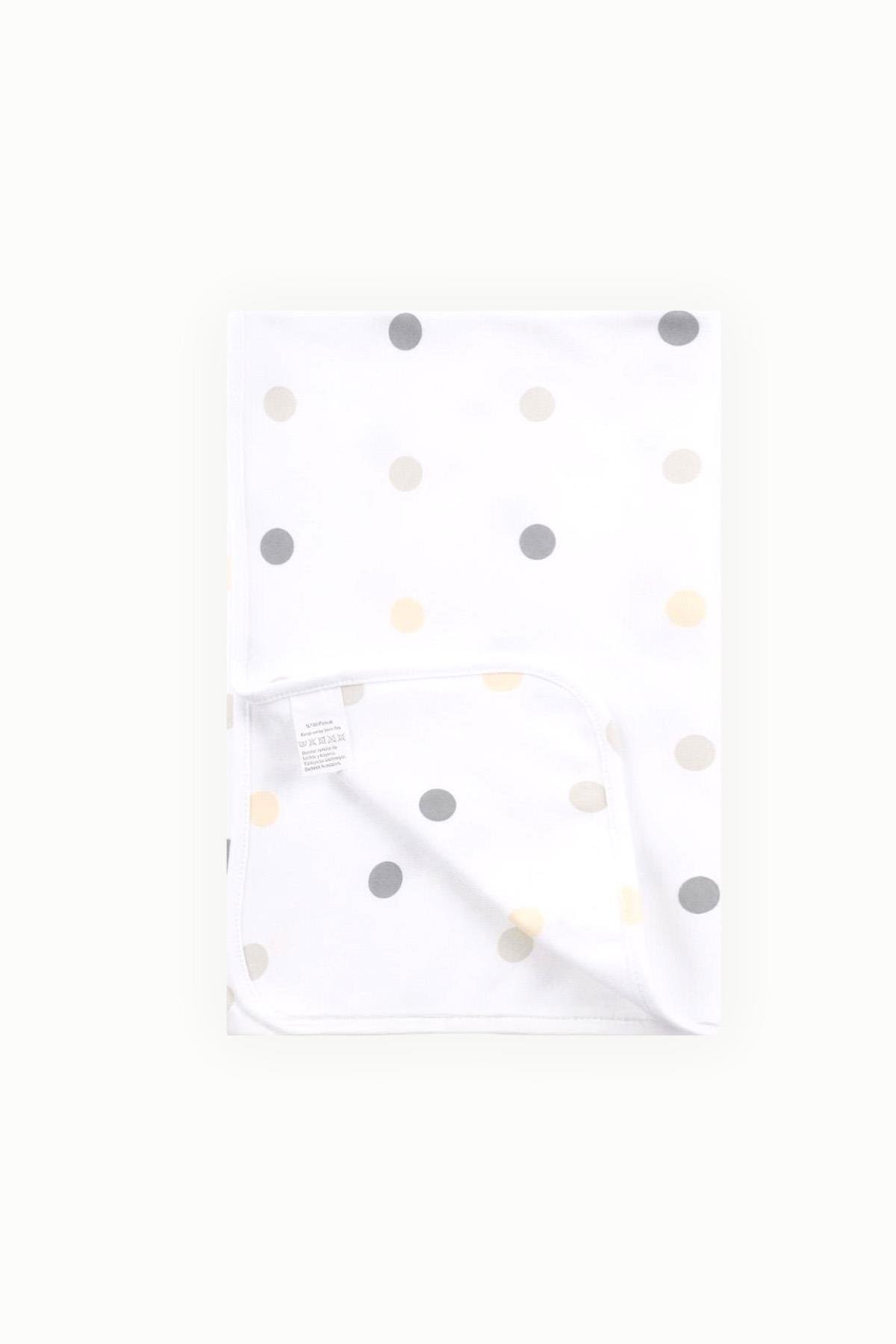 BouminiBoumini 80x80 cm %100 Pamuklu Çift Katlı Bebek Battaniyesi Renkli PuantiyeliBattaniye