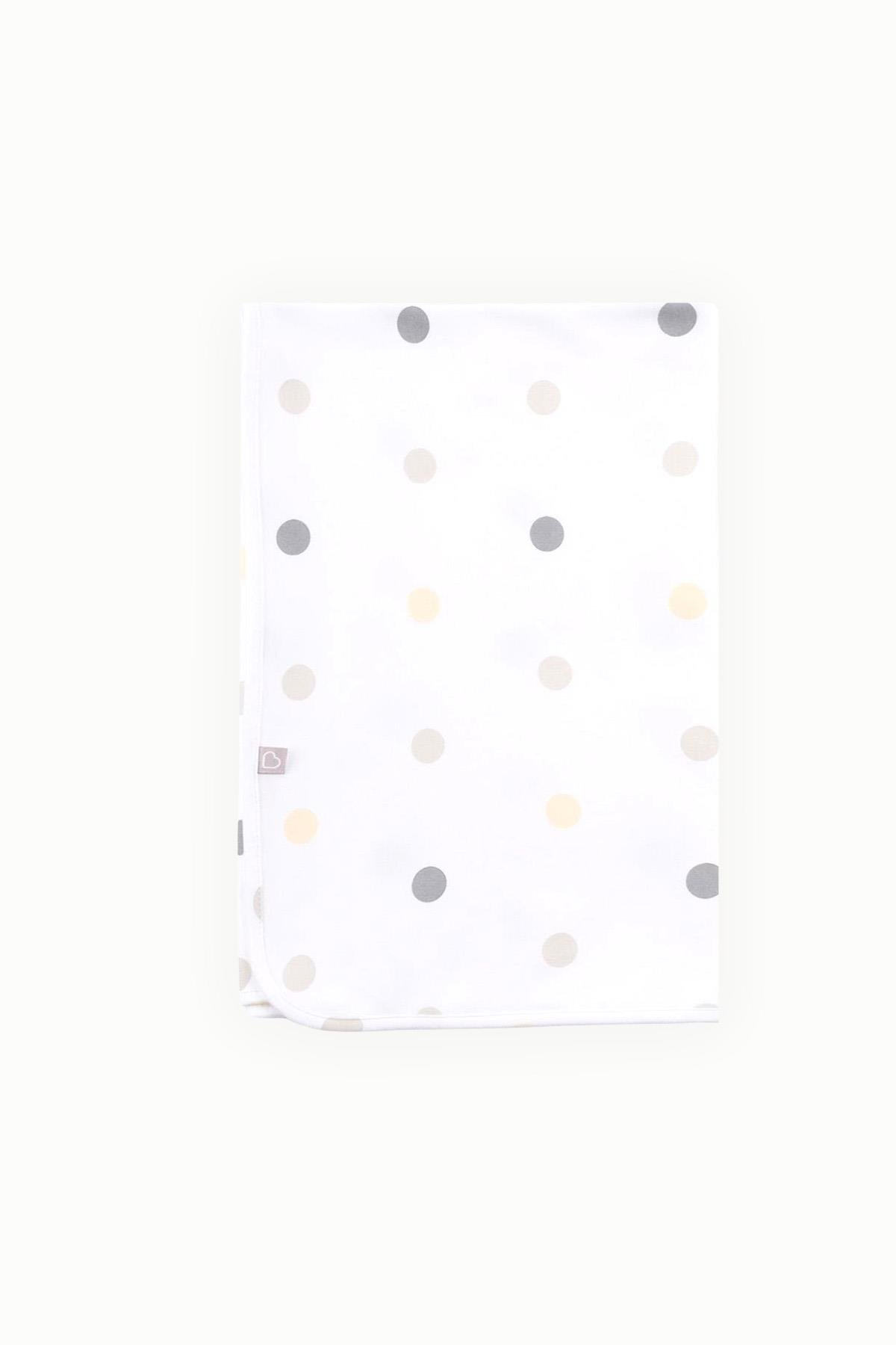 BouminiBoumini 80x80 cm %100 Pamuklu Çift Katlı Bebek Battaniyesi Renkli PuantiyeliBattaniye