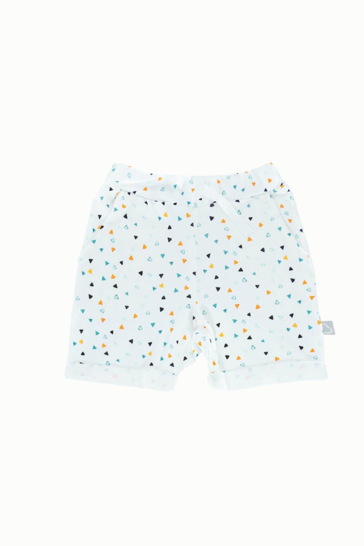 BouminiBoumini Bebek Çocuk Şort Üçgenler RenkliPantolon Şort