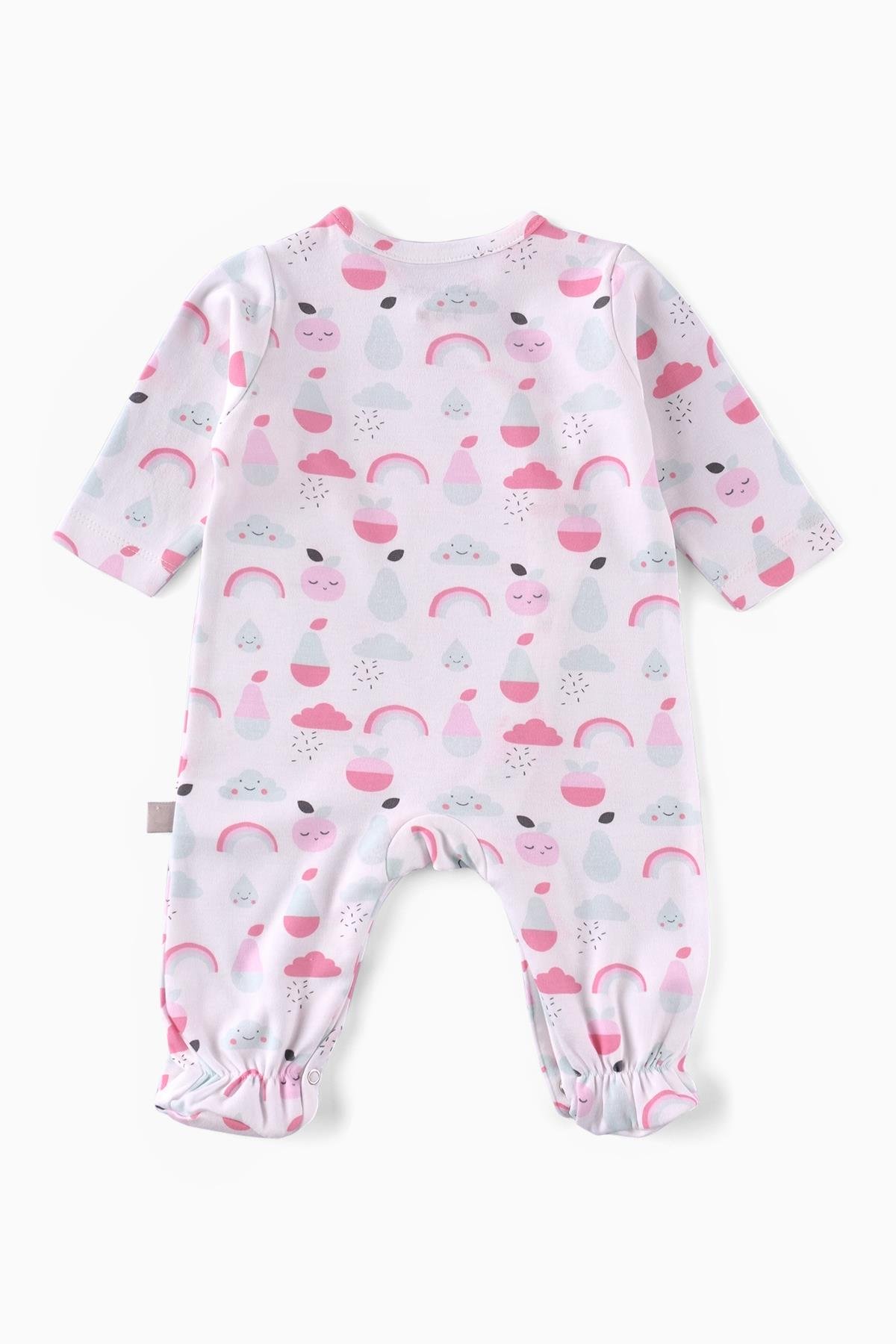 Boumini Bebek Patikli Bebek Tulumu Meyve DesenliTulum Boumini Bebek Patikli Bebek Tulumu Meyve Desenli Boumini