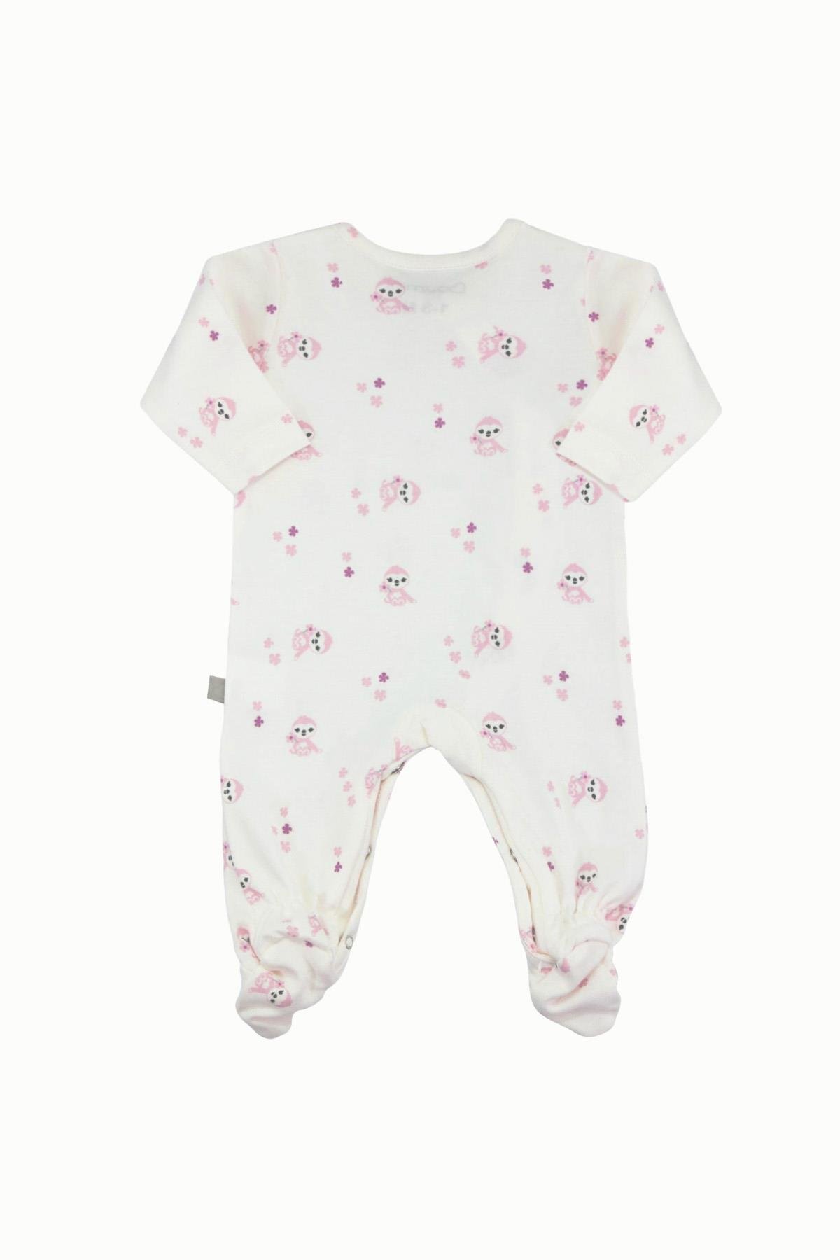 BouminiBoumini Bebek Patikli Bebek Tulumu Pembe MiskinTulum