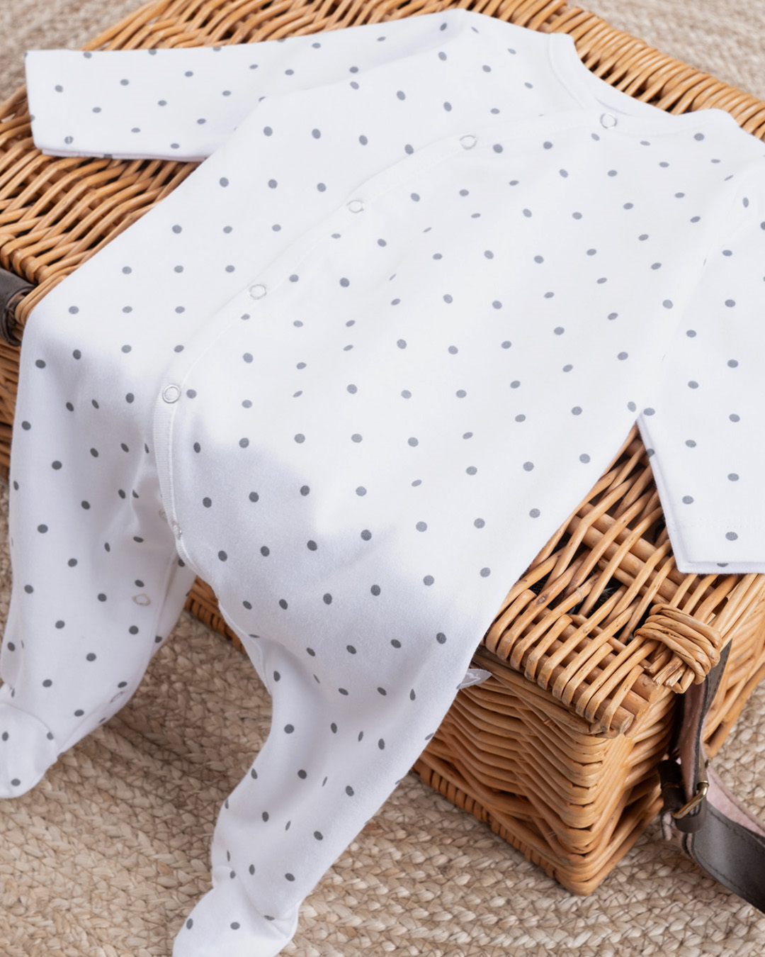 BouminiBoumini Bebek Patikli Tulum Gri PuantiyeliTulum